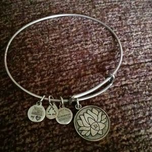 Alex and Ani Lotus Charm Bangle